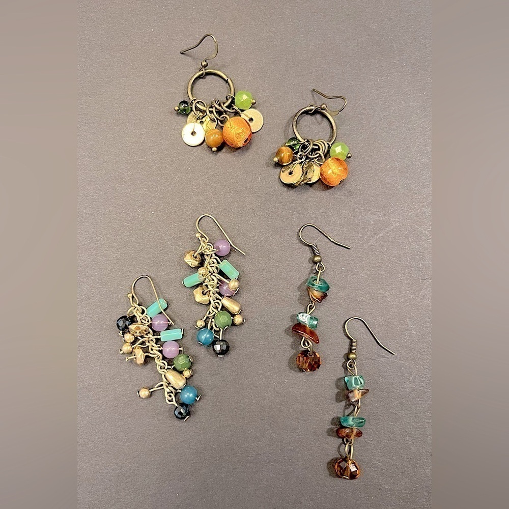 Beaded Earring Bundle- 3 Pairs